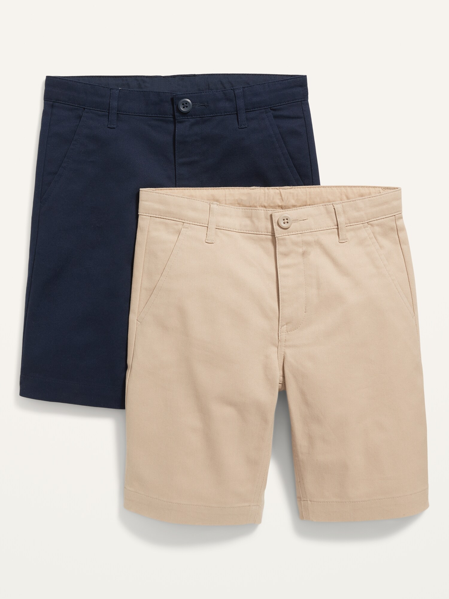 Built-In Flex Straight Uniform Shorts 2-Pack for Boys (At Knee)
