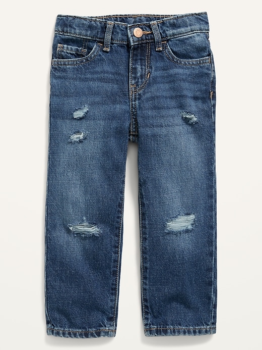 Image number 1 showing, Slouchy Straight Ripped Non-Stretch Jeans for Toddler Girls