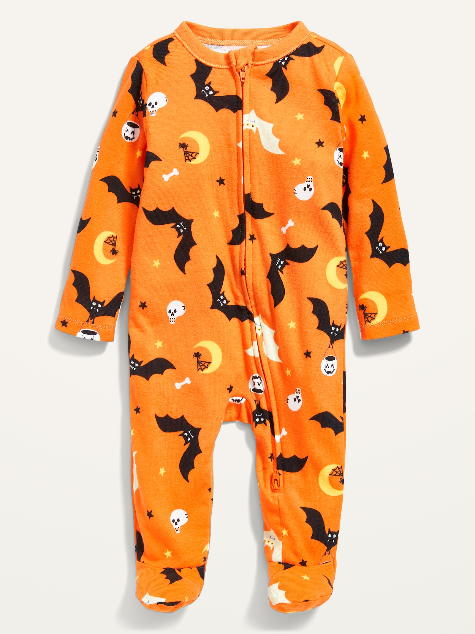White 9 Months Carters Baby Boys Halloween Jack-O-Lanterns Zip-Up Sleep and Play 