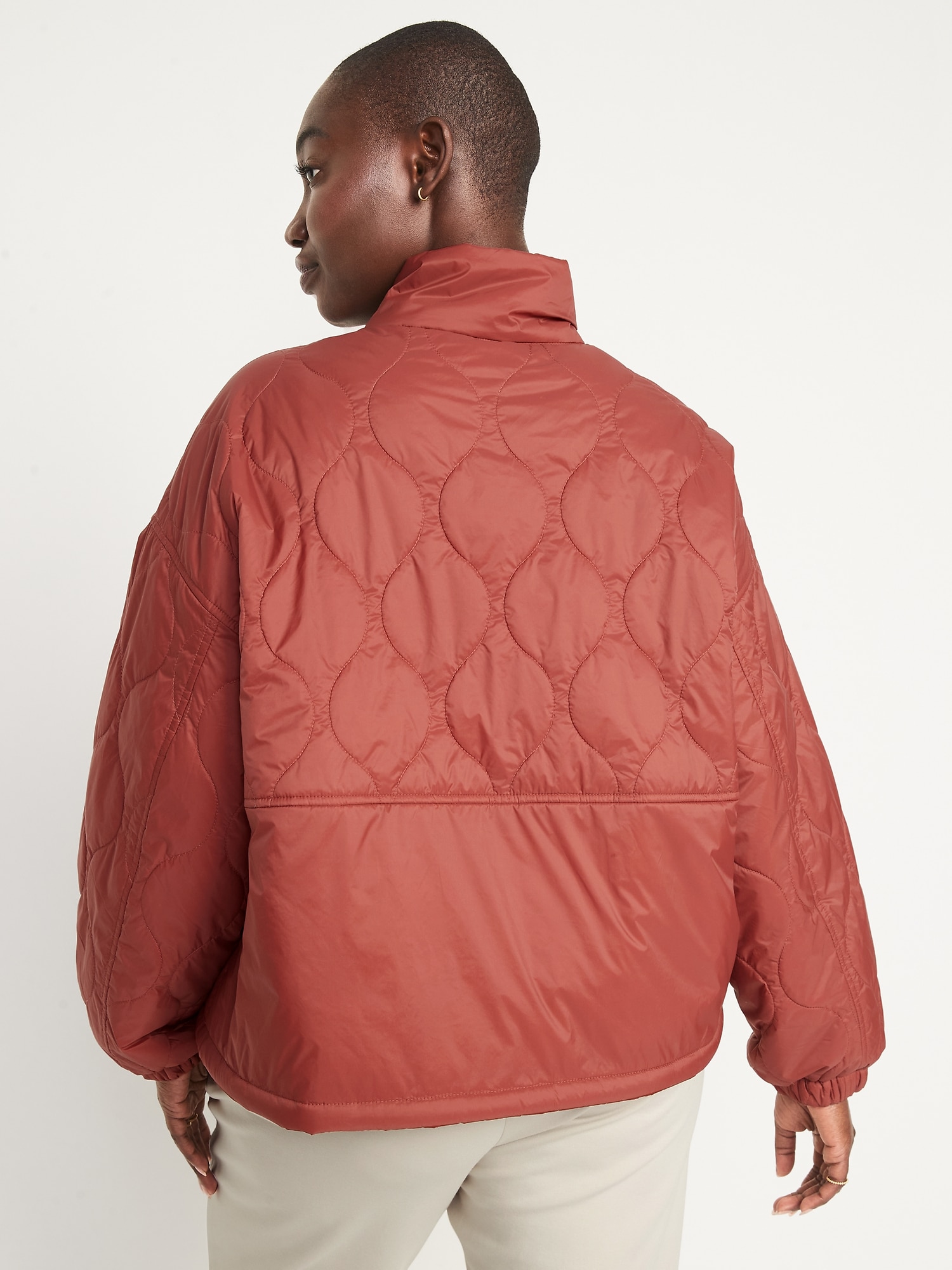 Quilted jacket in hot sale a bag