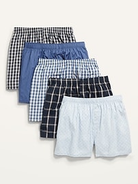 Image number 1 showing, 5-Pack Soft-Washed Boxer Shorts -- 3.75-inch inseam