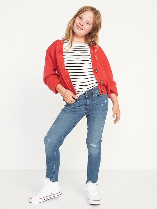 Voir une image plus grande du produit 2 de 4. Jegging Rockstar déchiré à extensibilité 360° à taille haute pour Fille