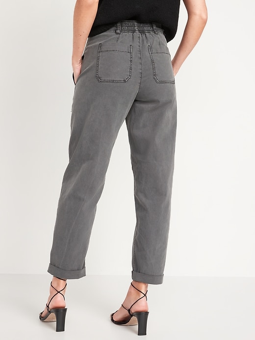 Image number 2 showing, High-Waisted Slouchy Balloon Workwear Pants