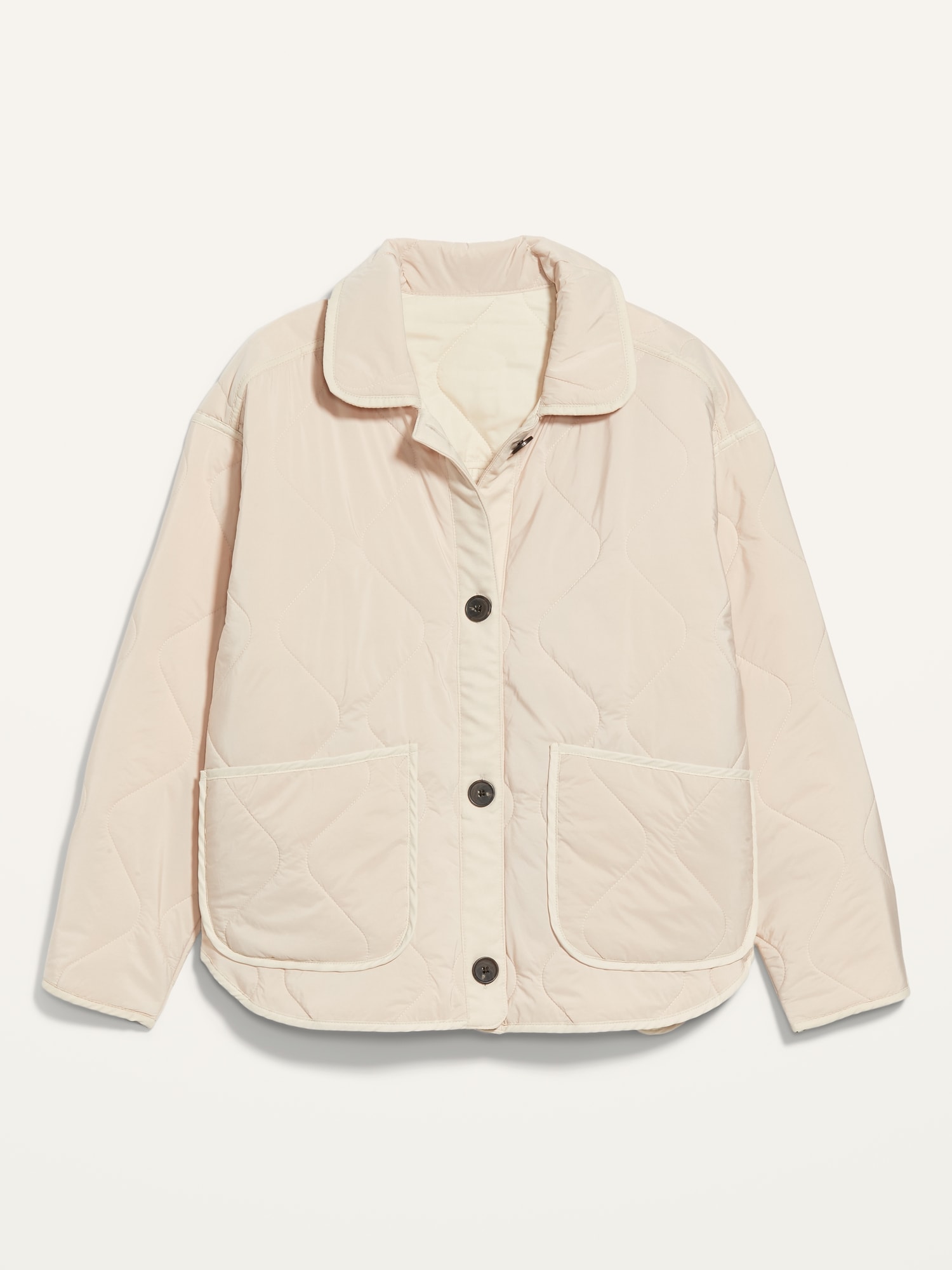 Oversized Quilted Utility Jacket for Women