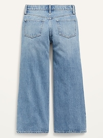 View large product image 3 of 3. High-Waisted Baggy Ripped Wide-Leg Jeans for Girls
