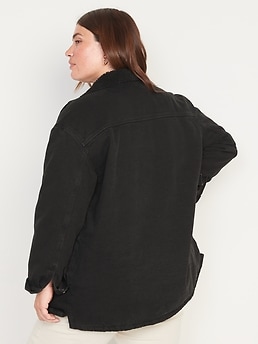 Sherpa Edge Shacket - Black