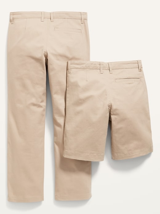 Voir une image plus grande du produit 2 de 2. Pantalon et short d’uniforme droits à Extensibilité intégrée pour Garçon (paquet de 2, tombe au genou)