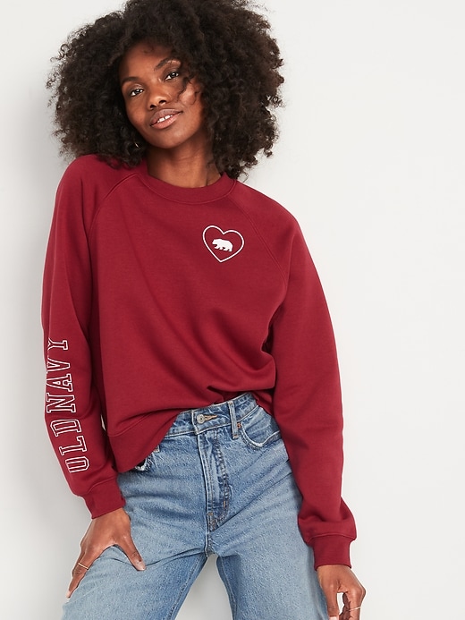 Image number 1 showing, Vintage Cropped Logo Graphic Sweatshirt for Women