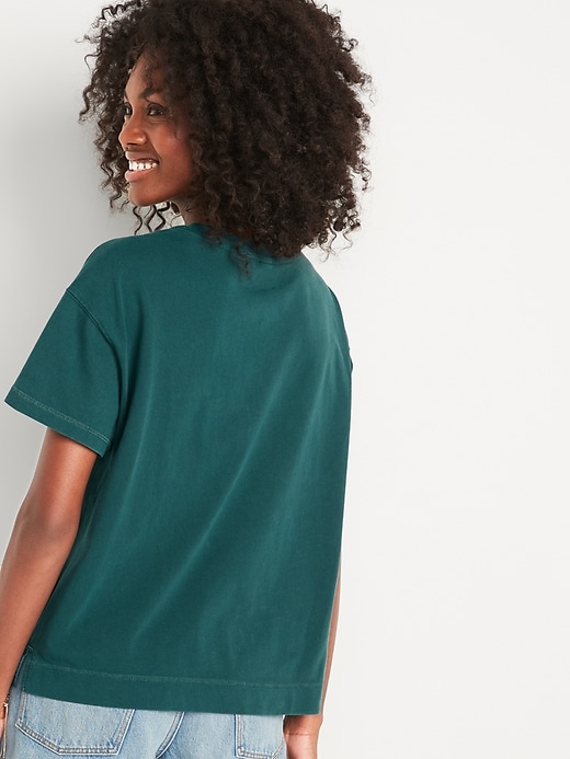 Image number 2 showing, Short-Sleeve Vintage Easy T-Shirt for Women