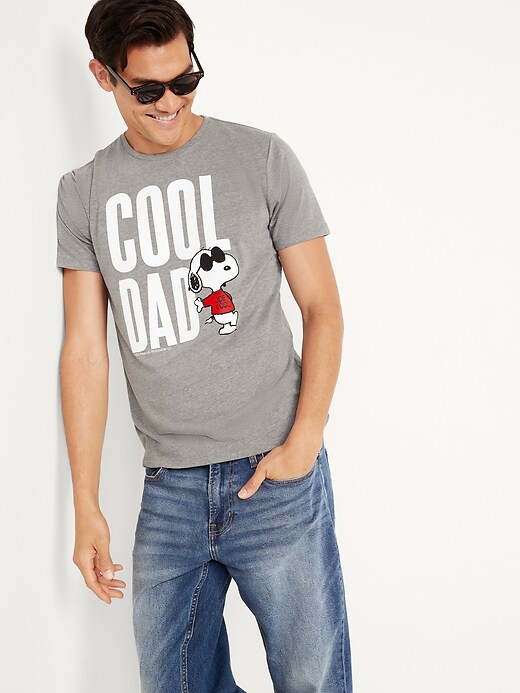 L'image numéro 3 présente T-shirt à imprimé assorti « Cool Dad » de Peanuts® pour Homme