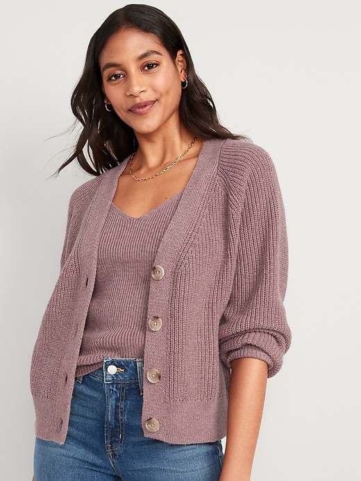 Purple cardigan old navy best sale