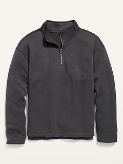 Long-Sleeve Gender-Neutral Quarter-Zip Sweatshirt for Kids
