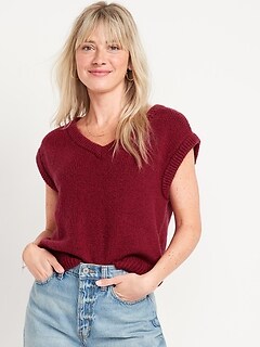 Slouchy Layering Sweater Vest for Women