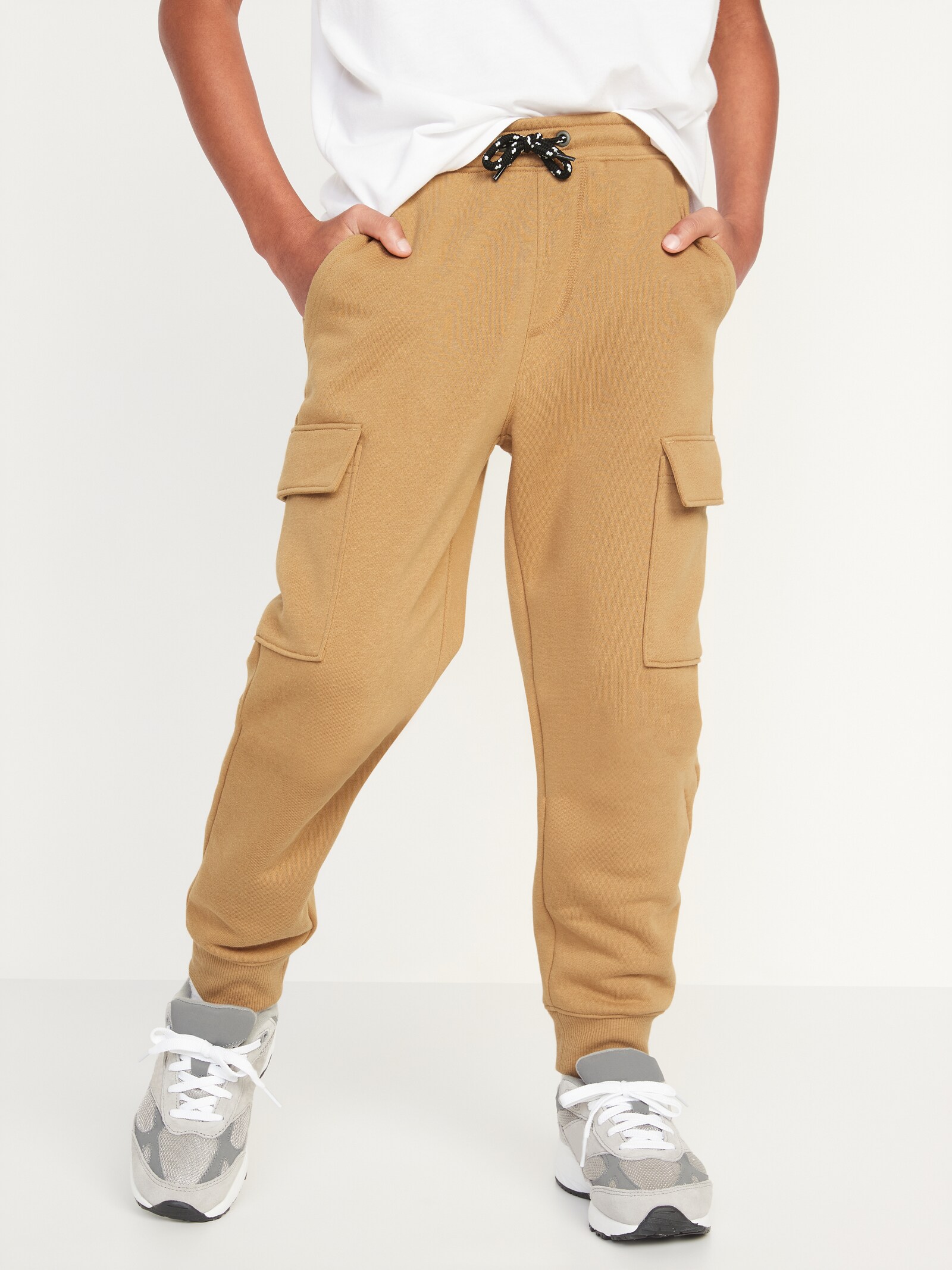 beige cargo sweatpants