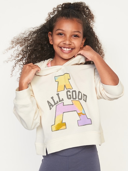 Long-Sleeve Graphic Pullover Hoodie for Girls | Old Navy