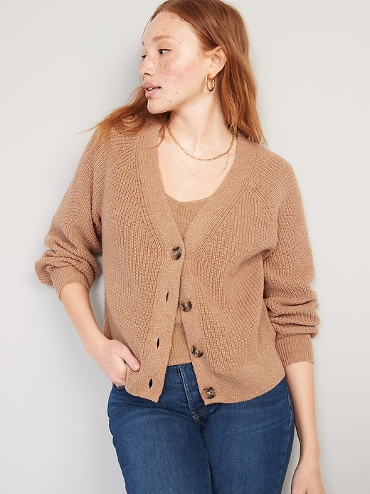Knitted Cardigan Old Navy Tan Cardigan Shaker-Stitch Cardigan