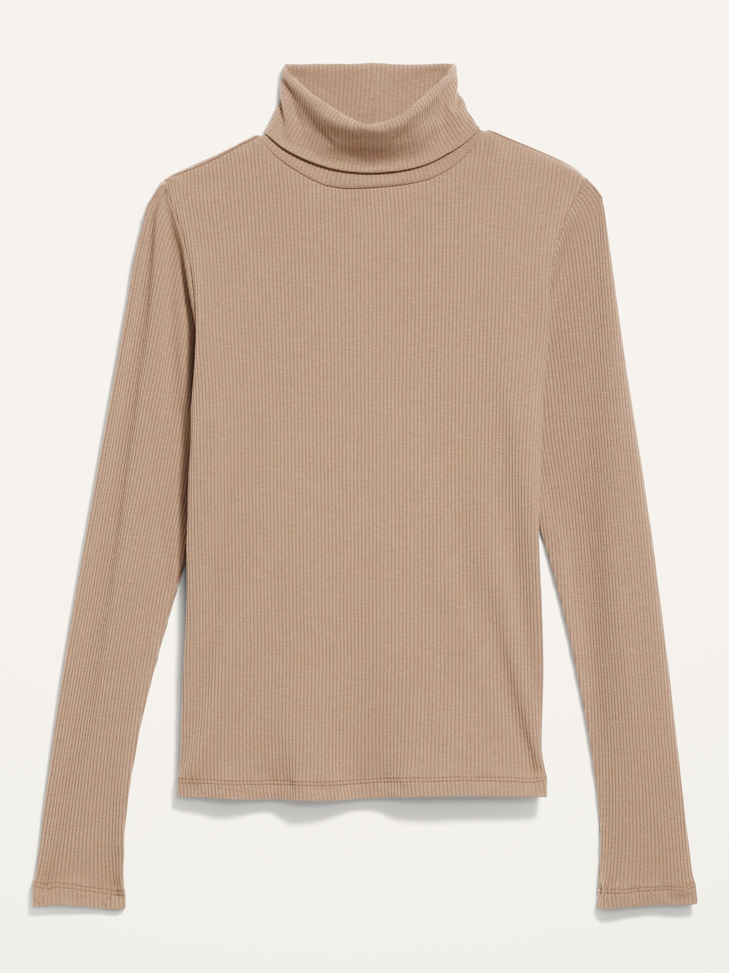 Rib Knit Turtleneck | Camel