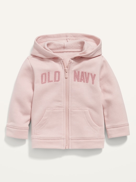 View large product image 1 of 2. Logo Zip-Front Hoodie for Baby