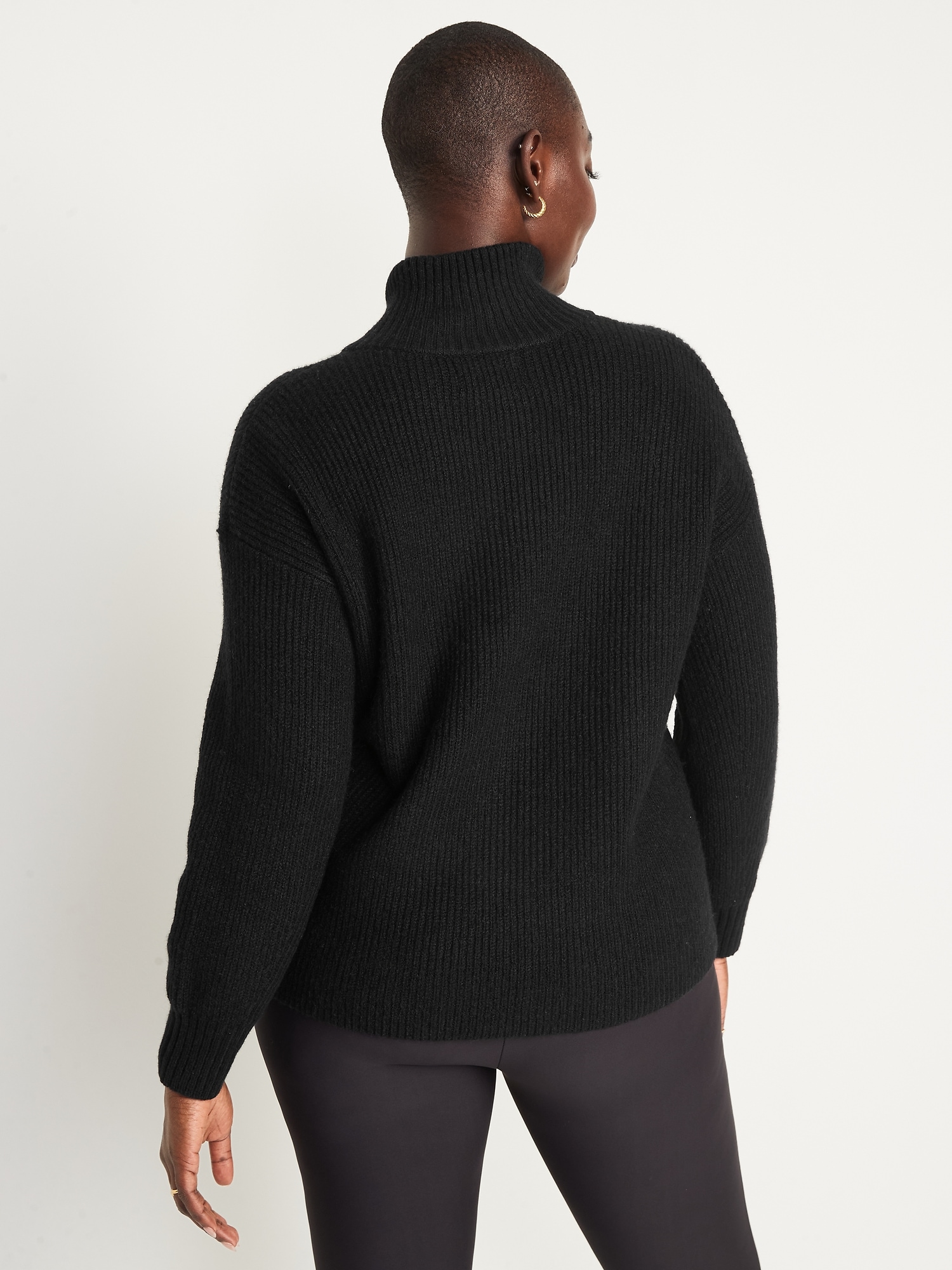 Rib-Knit Quarter-Zip Sweater | Old Navy