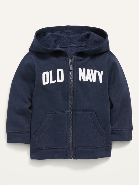 Unisex Logo Zip-Front Hoodie for Baby - In The Navy