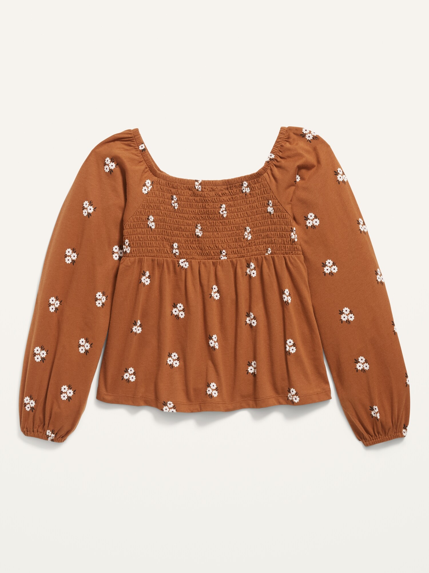 Girls' Long-Sleeve Tops, Blouses, Florals & Jersey