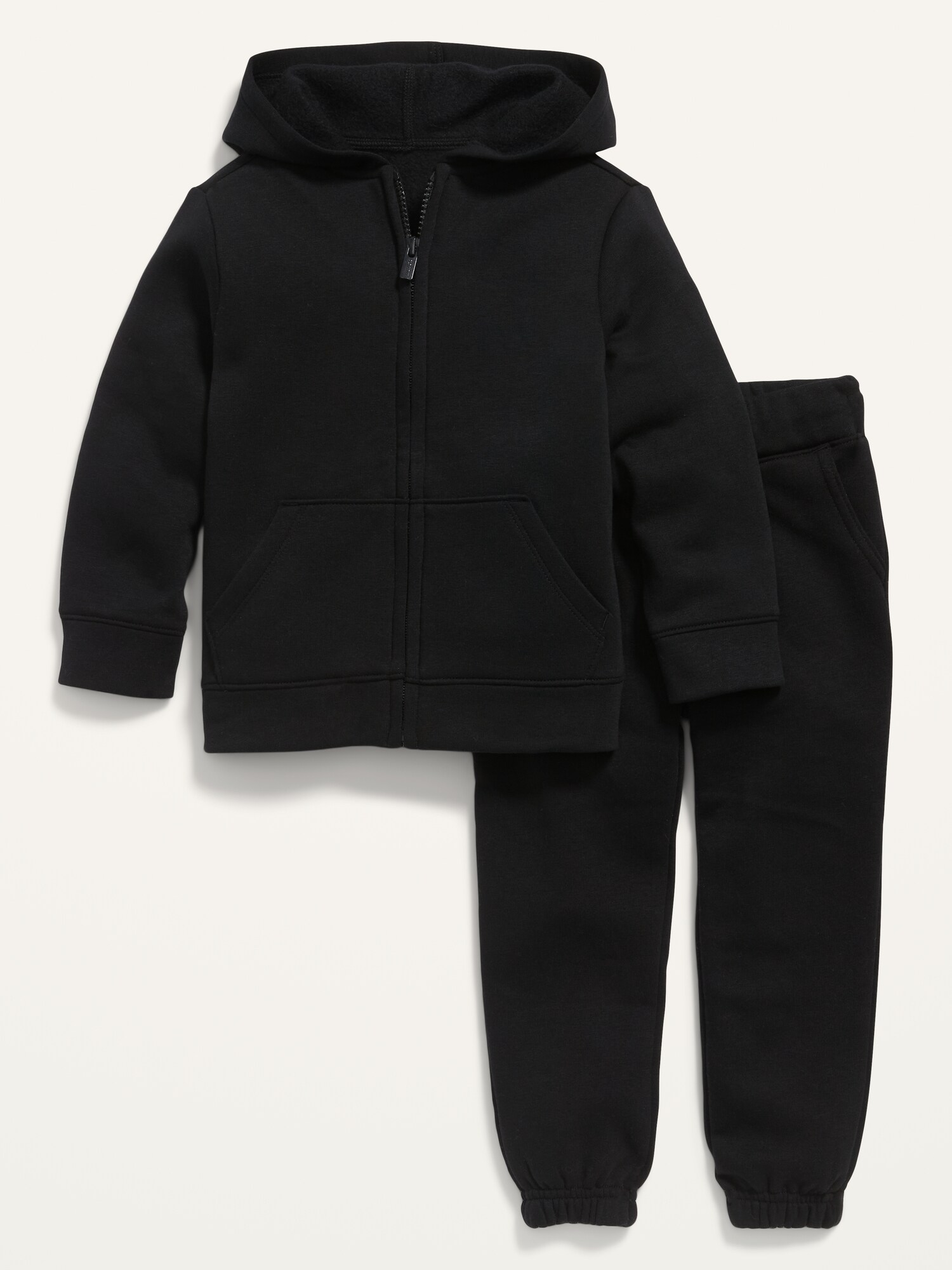 Unisex Zip Hoodie and Functional Drawstring Jogger Sweatpants Set