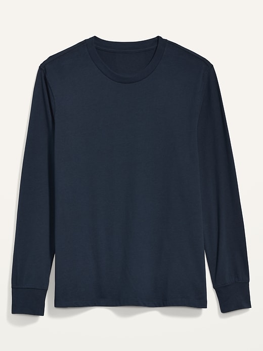 Navy blue long on sale sleeve shirt mens