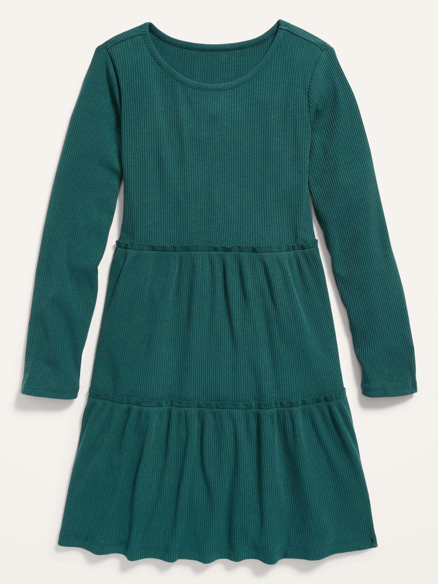 Robe tag e en tricot c tel manches longues pour Fille Old Navy