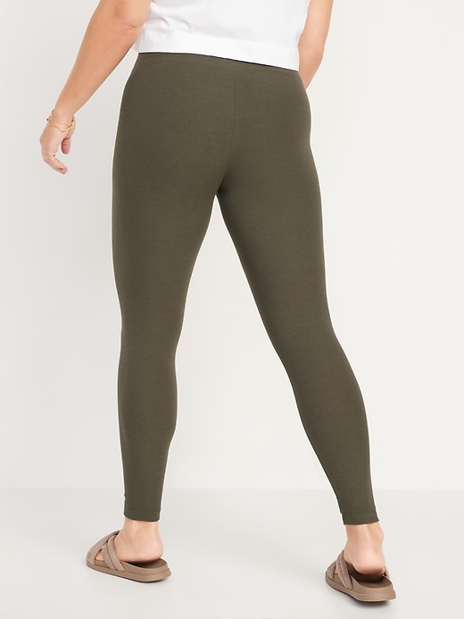 Image number 6 showing, High Waisted Rib-Knit Leggings for Women