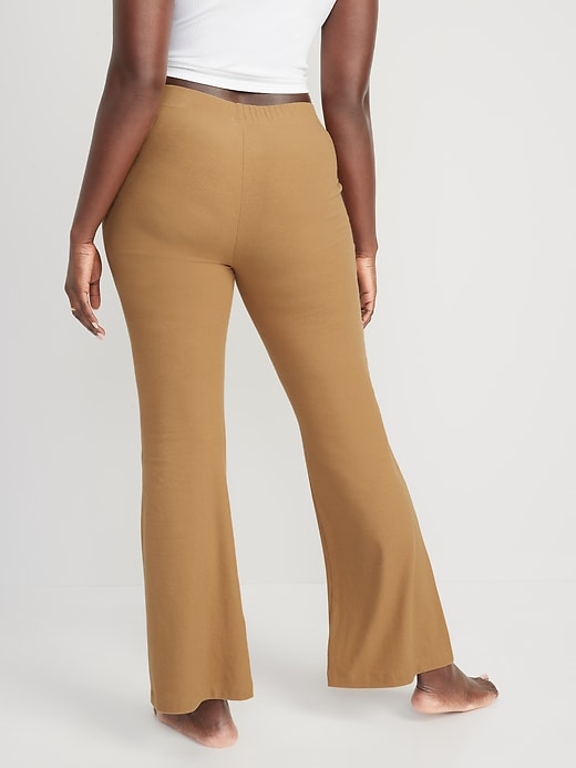 Image number 6 showing, High Waisted Rib-Knit Flare Leggings for Women