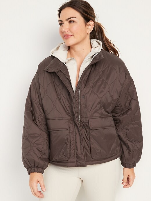 Image number 5 showing, Packable Oversized Water-Resistant Quilted Jacket