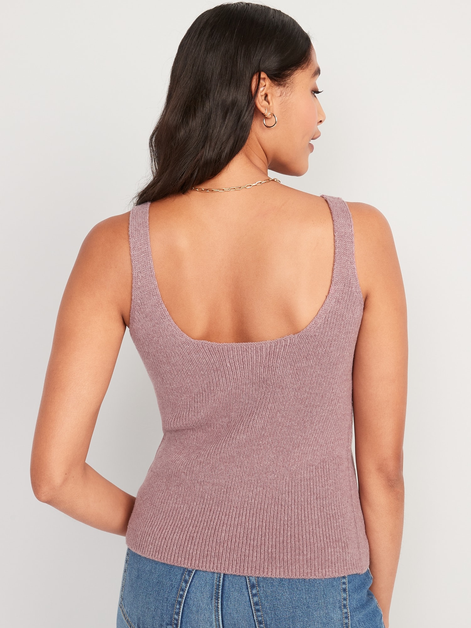 V-Neck Rib-Knit Sweater Tank Top for Women | Old Navy