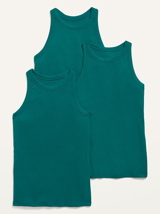Image number 1 showing, UltraLite Rib-Knit Racerback Tank 3-Pack for Women