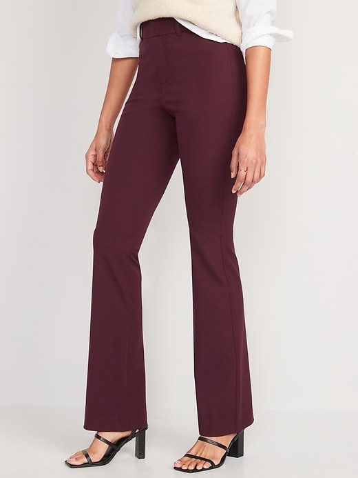 Image number 1 showing, High-Waisted Pixe Full-Length Flare Pants for Women