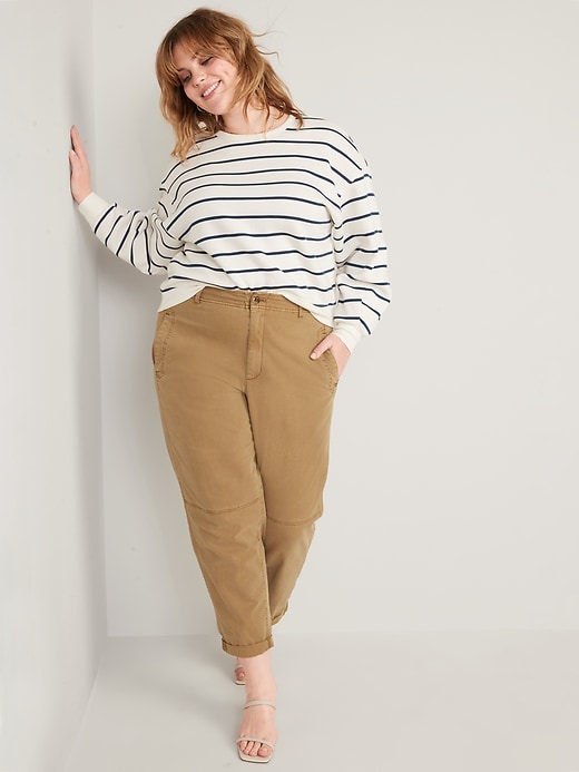 Image number 3 showing, High-Waisted Slouchy Balloon Workwear Pants for Women
