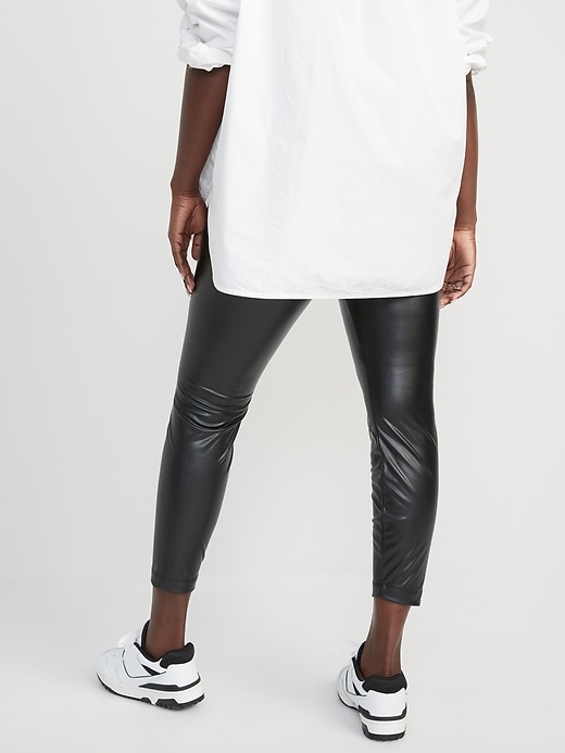 Image number 6 showing, High-Waisted Faux Leather Leggings for Women