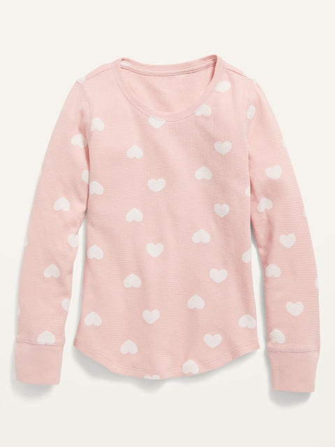 Long-Sleeve Thermal-Knit T-Shirt for Girls
