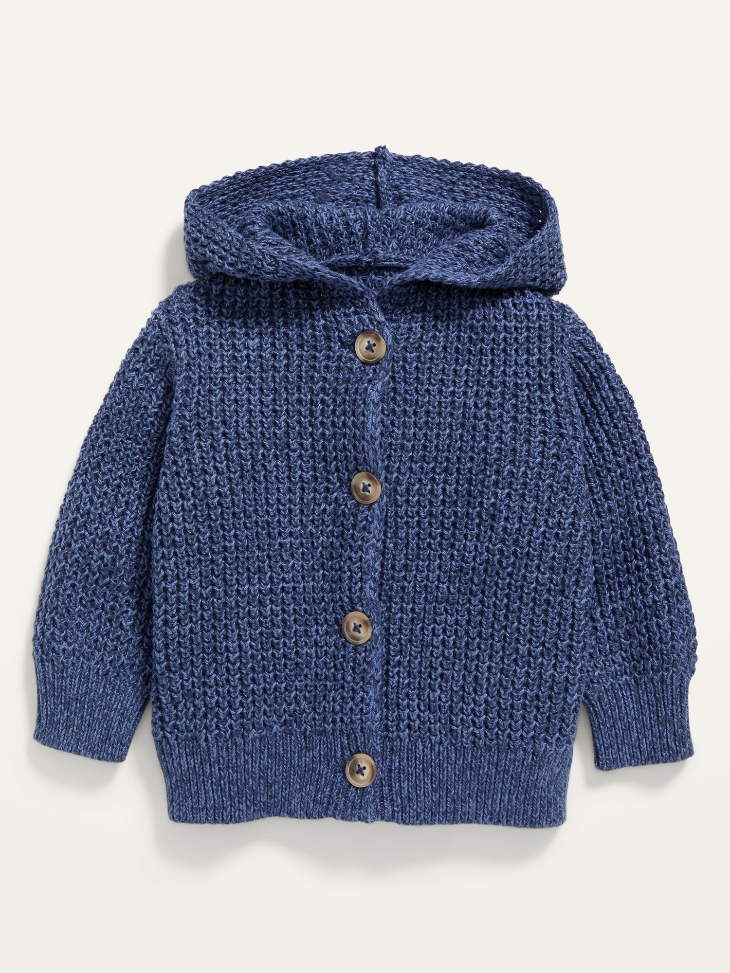 Old Navy Hooded Button-Front Knit Cardigan for Baby blue. 1