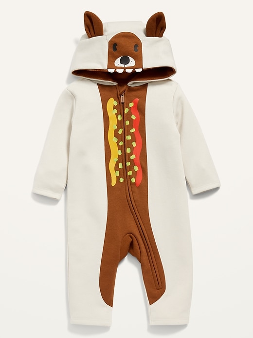 Costume de hotdog unepièce unisexe à capuchon pour Bébé Old Navy