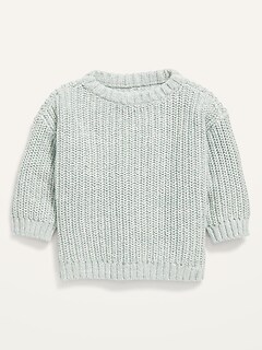 Unisex Shaker-Stitch Pullover Sweater for Baby