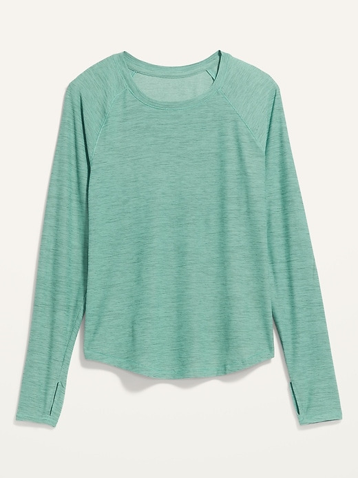 Image number 4 showing, Long-Sleeve Breathe ON Slub-Knit T-Shirt for Women