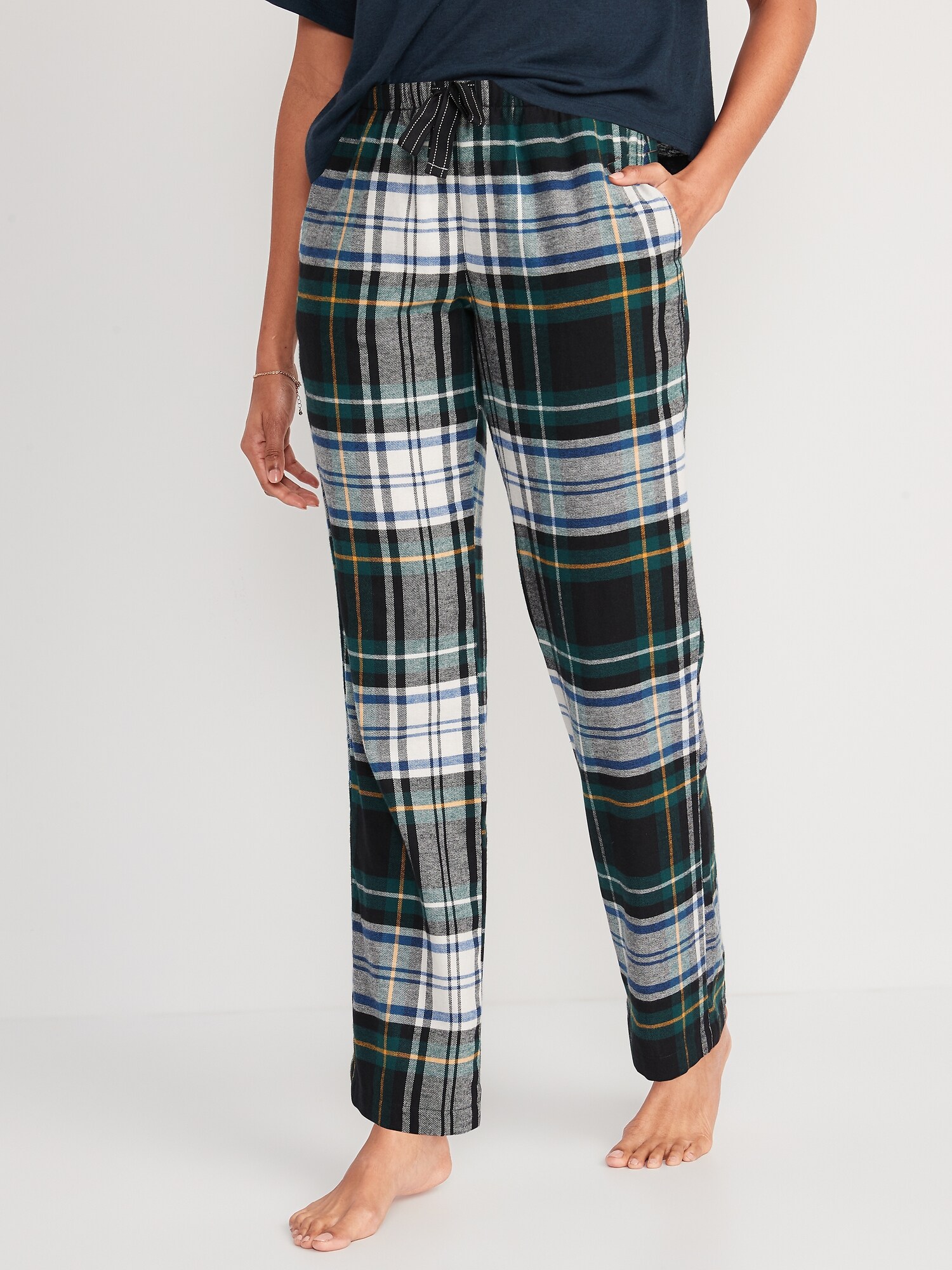 flannel pajama joggers womens