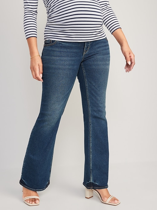 Maternity Full Panel Flare Jeans Old Navy