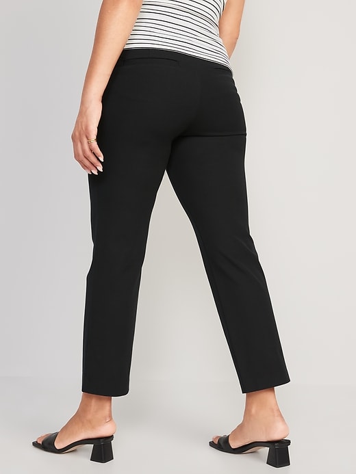 Image number 2 showing, Maternity Full-Panel Pixie Straight Ankle Pants