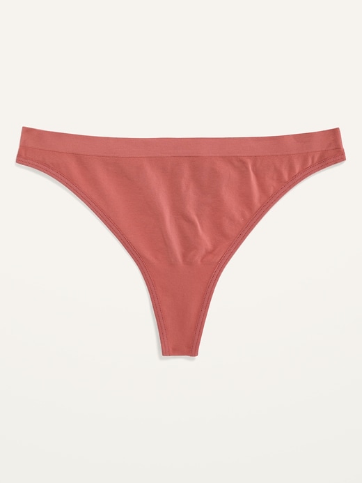 Image number 1 showing, Low-Rise Seamless Thong Underwear