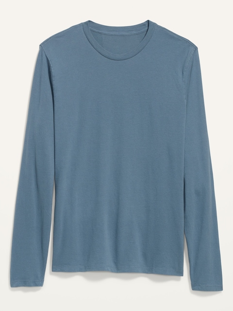T-shirt à col rond et à manches longues ultra-doux pour Homme
