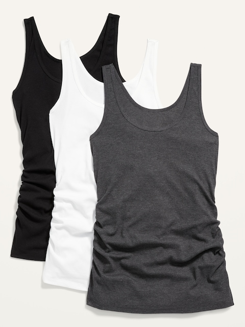 Maternity First Layer Ribbed Tank Top 3-Pack