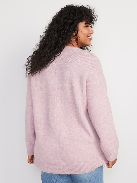 Image number 6 showing, Cozy Plush-Yarn Cocoon Tunic Sweater