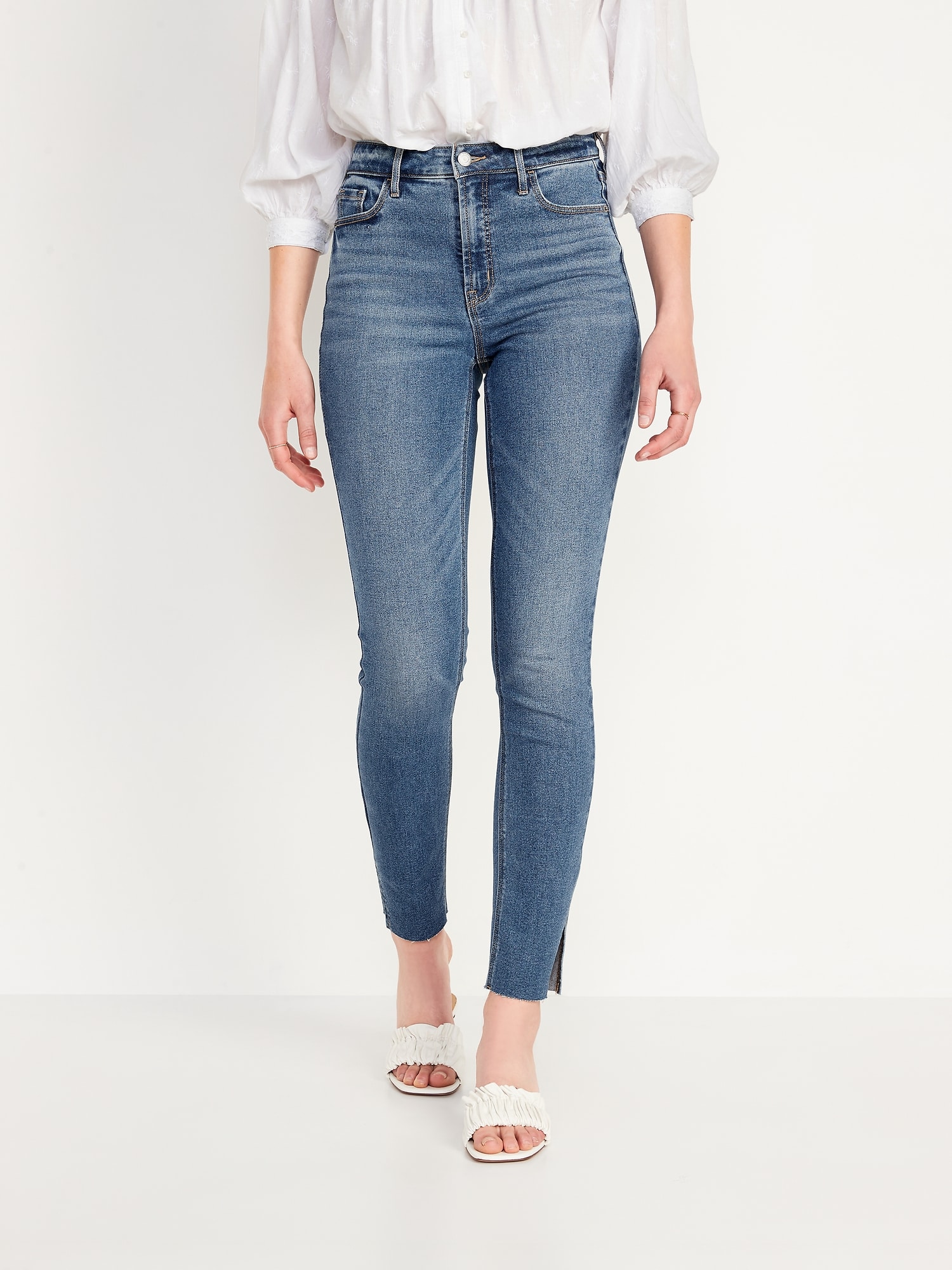 High-Waisted Rockstar Side-Slit Cut-Off 