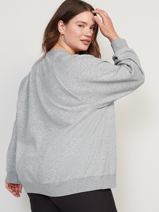Image number 8 showing, Long-Sleeve Vintage Oversized Heathered Tunic Sweatshirt for Women